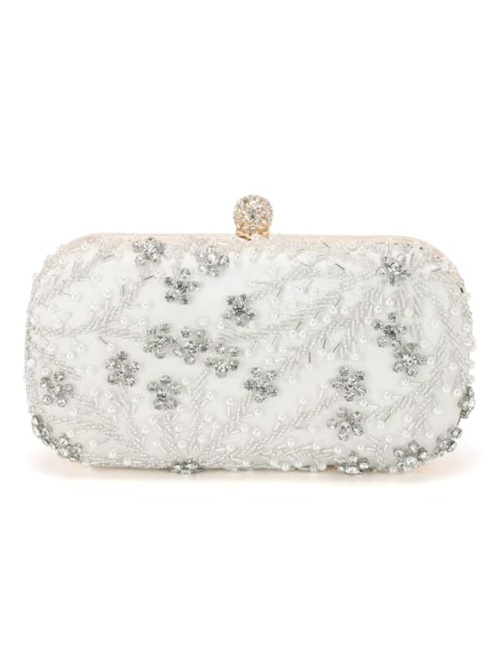 Rhinestone Evening Clutch Beaded Formal Purse with Chain Strap